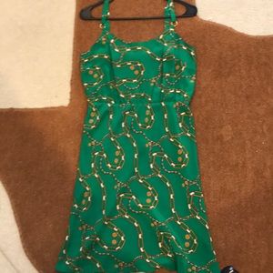 Amanda Uprichard summer dress with gold detailing
